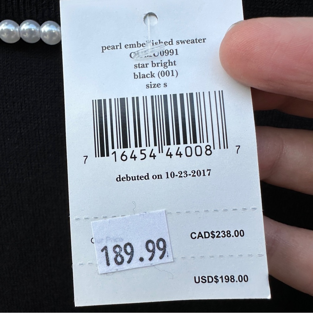 Kate Spade pearl necklace sweater - Picture 4 of 7